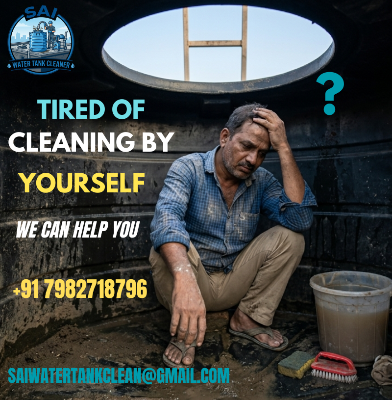 how to clean dust from pvc overhead water tank