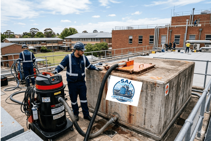 hospital water tank cleaning