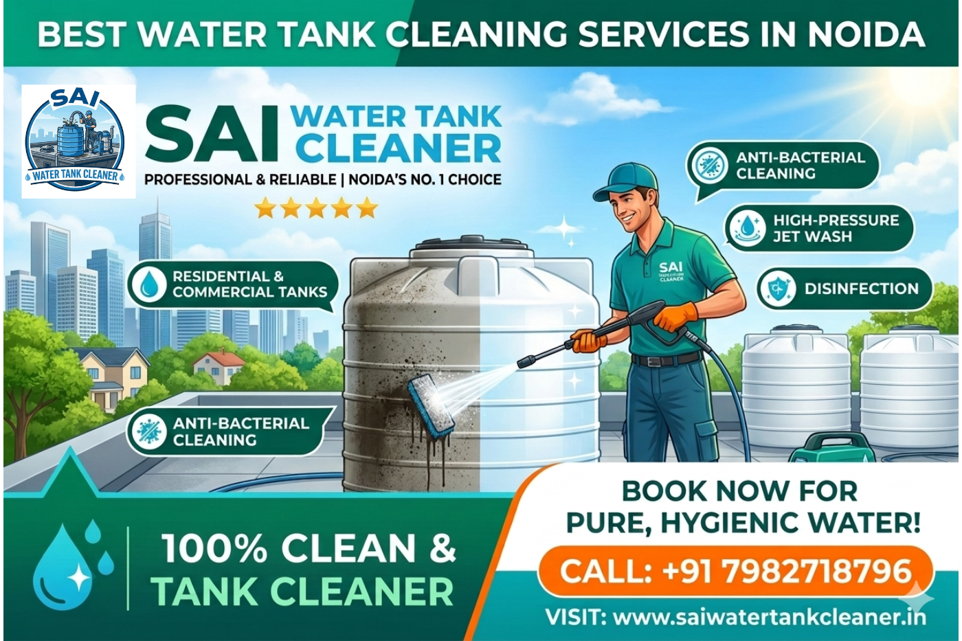 water tank cleaning services in noida