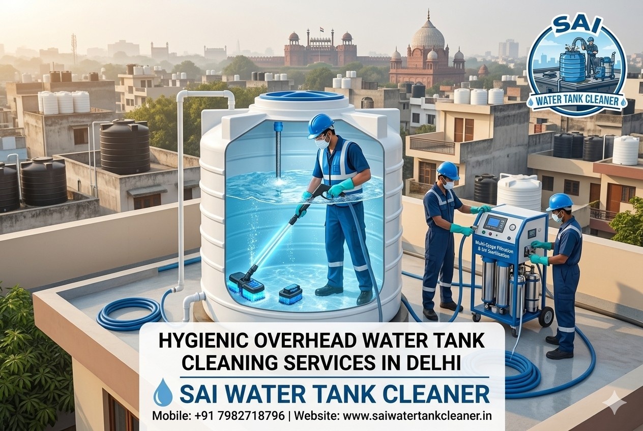 overhead water tank cleaning services in delhi and gurugram
